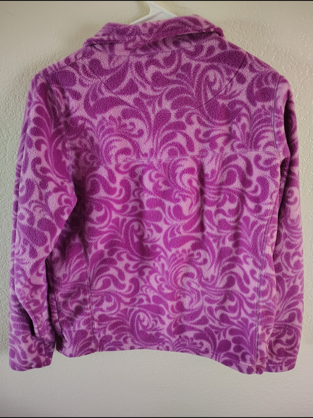 Cabela's Pink & Purple Patterned Fleece Zip-Up Jacket - Picture 3 of 4